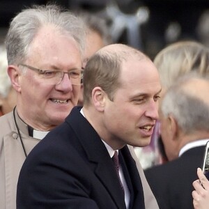 Le prince William, duc de Cambridge, et sa femme Kate Middleton (enceinte) lors d'une visite de la ville de Coventry le 16 janvier 2018, dans le cadre de l'opération "city's 2021 Culture Honour".