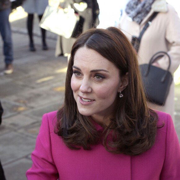 Le prince William, duc de Cambridge, et sa femme Kate Middleton (enceinte) lors d'une visite de la ville de Coventry le 16 janvier 2018, dans le cadre de l'opération "city's 2021 Culture Honour".