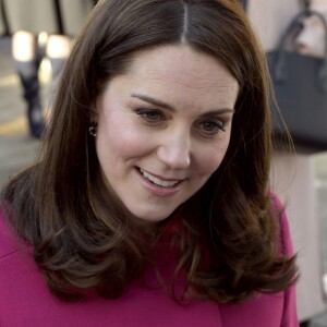 Le prince William, duc de Cambridge, et sa femme Kate Middleton (enceinte) lors d'une visite de la ville de Coventry le 16 janvier 2018, dans le cadre de l'opération "city's 2021 Culture Honour".