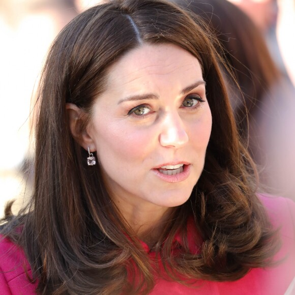 Le prince William, duc de Cambridge, et sa femme Kate Middleton (enceinte) lors d'une visite de la ville de Coventry le 16 janvier 2018, dans le cadre de l'opération "city's 2021 Culture Honour".