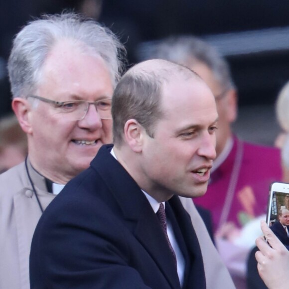 Le prince William, duc de Cambridge, et sa femme Kate Middleton (enceinte) lors d'une visite de la ville de Coventry le 16 janvier 2018, dans le cadre de l'opération "city's 2021 Culture Honour".