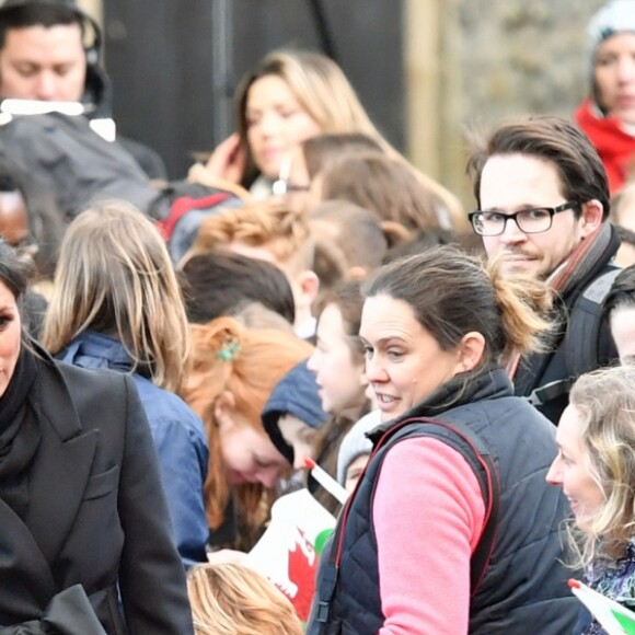 Le prince Harry et Meghan Markle visitent le château de Cardiff le 18 janvier 2018.