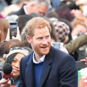 Le prince Harry et Meghan Markle visitent le château de Cardiff le 18 janvier 2018.