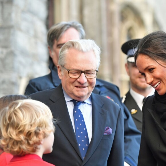 Le prince Harry et Meghan Markle visitent le château de Cardiff le 18 janvier 2018.