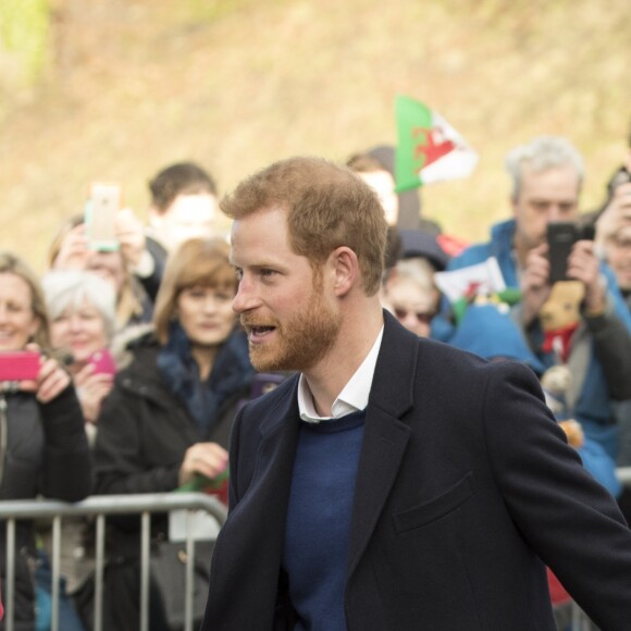 Le prince Harry et Meghan Markle visitent le château de Cardiff le 18 janvier 2018.