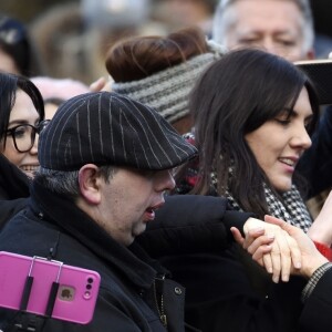 Le prince Harry et Meghan Markle visitent le château de Cardiff le 18 janvier 2018.ff