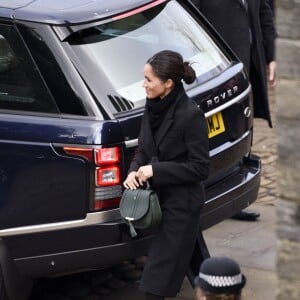 Le prince Harry et Meghan Markle visitent le château de Cardiff le 18 janvier 2018.