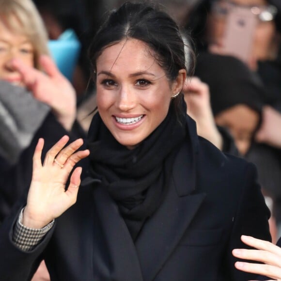 Le prince Harry et Meghan Markle visitent le château de Cardiff le 18 janvier 2018.