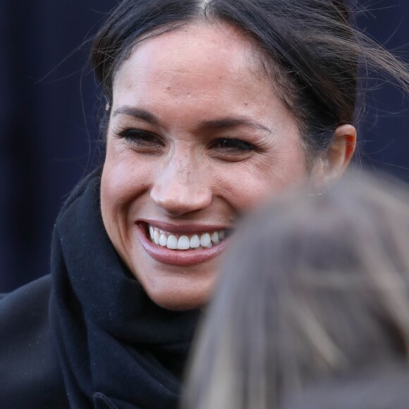 Le prince Harry et Meghan Markle visitent le château de Cardiff le 18 janvier 2018.