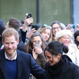 Le prince Harry et Meghan Markle en visite au château de Cardiff le 18 janvier 2018.