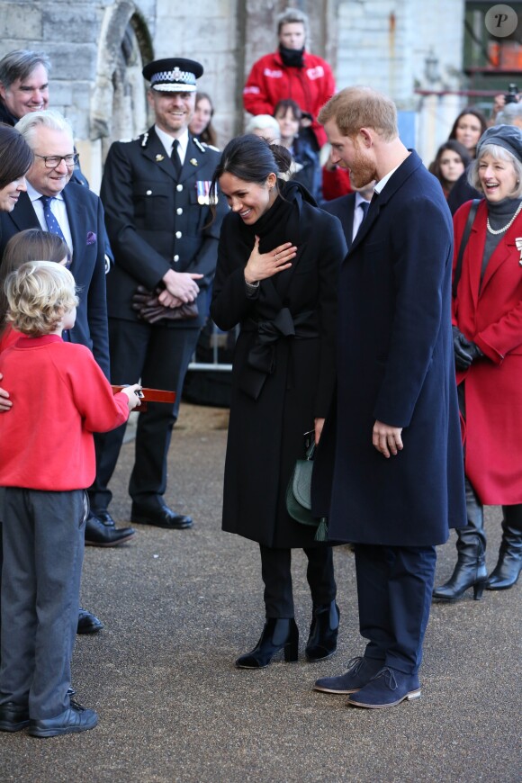 Le prince Harry et Meghan Markle en visite au château de Cardiff le 18 janvier 2018.f