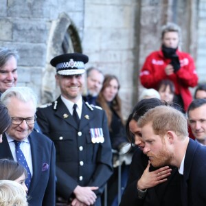 Le prince Harry et Meghan Markle en visite au château de Cardiff le 18 janvier 2018.