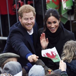 Le prince Harry et Meghan Markle en visite au château de Cardiff le 18 janvier 2018.