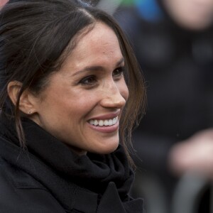 Le prince Harry et Meghan Markle en visite au château de Cardiff le 18 janvier 2018.