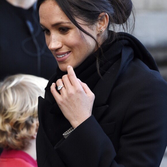 Le prince Harry et Meghan Markle en visite au château de Cardiff le 18 janvier 2018.