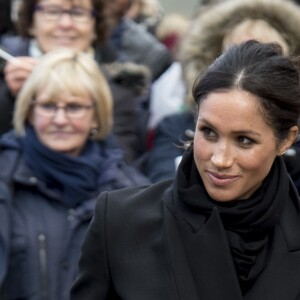 Le prince Harry et Meghan Markle en visite au château de Cardiff le 18 janvier 2018.