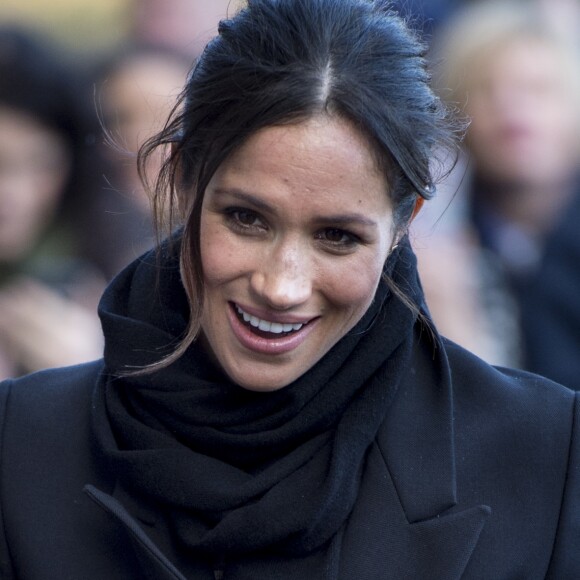 Le prince Harry et Meghan Markle en visite au château de Cardiff le 18 janvier 2018.