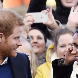 Le prince Harry et Meghan Markle en visite au château de Cardiff le 18 janvier 2018.