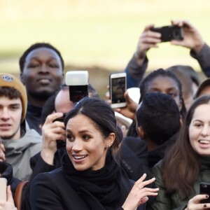 Le prince Harry et Meghan Markle en visite au château de Cardiff le 18 janvier 2018.