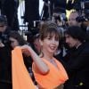 Victoria Abril (robe Gemy Maalouf) - Montee des marches du film "The Immigrant" lors du 66eme festival du film de Cannes. Le 24 mai 2013