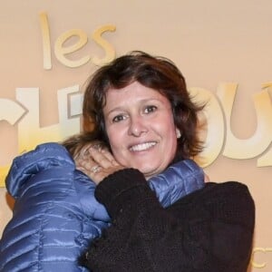 Exclusif - Carole Rousseau et son fils Vittorio à la première du spectacle "Les Schtroumpfs" aux Folies Bergère à Paris, le 20 octobre 2016. © Pierre Perusseau/Bestimage