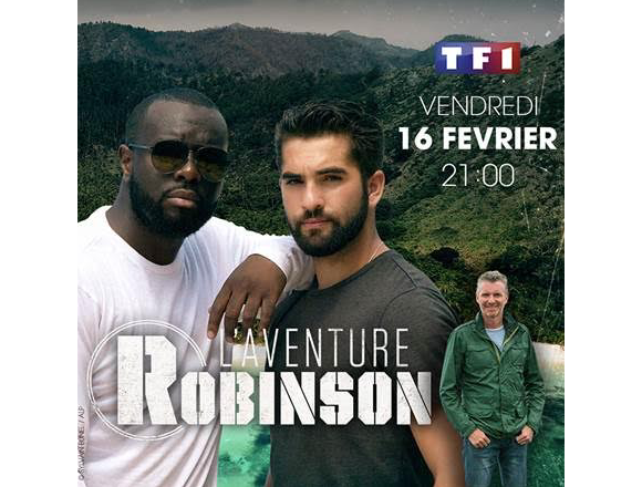 Maître Gims et Kendji Girac dans L'aventure Robinson, le 16 février 2018 sur TF1.