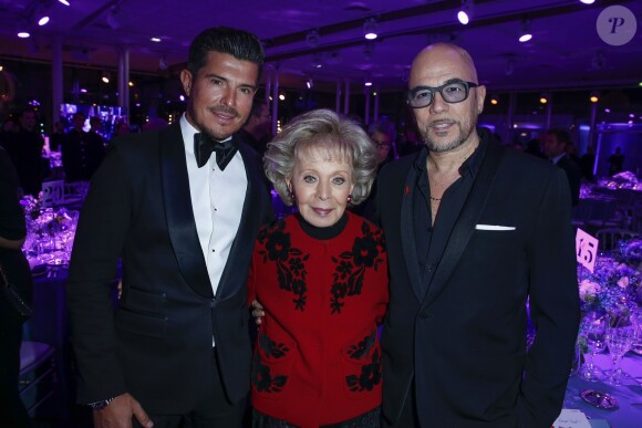 Vincent Niclo, Lily Safra et Pascal Obispo - 16ème soirée Sidaction dans la salle de réception du Pavillon d'Armenonville à Paris, France , le 25 janvier 2018. © Olivier Borde/Bestimage