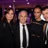 Alain Terzian, sa femme Brune de Margerie, Sonia Rolland et son compagnon Jalil Lespert - 16ème soirée Sidaction dans la salle de réception du Pavillon d'Armenonville à Paris, France , le 25 janvier 2018. © Rachid Bellak/Bestimage