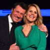 Exclusif - Christian Estrosi, le maire de Nice et président de la Métropole Nice Côte d'Azur et sa femme Laura Tenoudji - Cérémonie des Voeux de l'association des Amis du Maire au Palais de la Méditerrannée à Nice le 29 janvier 2018. © Bruno bebert/Bestimage