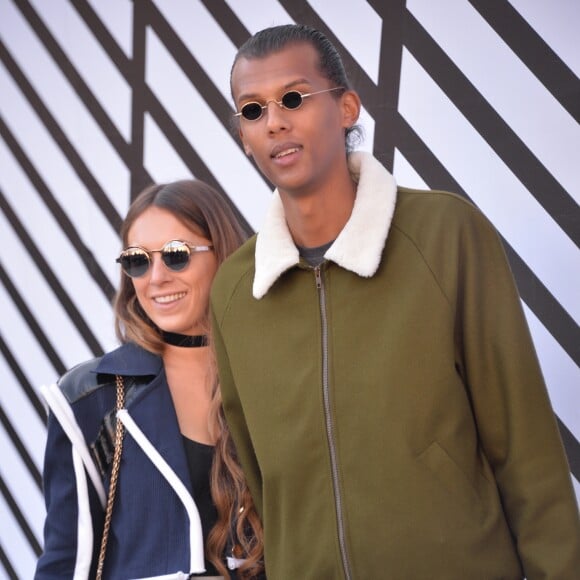 Stromae et Coralie Barbier - People sortant du défilé de mode "Louis Vuitton", collection prêt-à-porter Printemps-Eté 2017 à Paris, le 5 octobre 2016. © CVS/Veeren/Bestimage