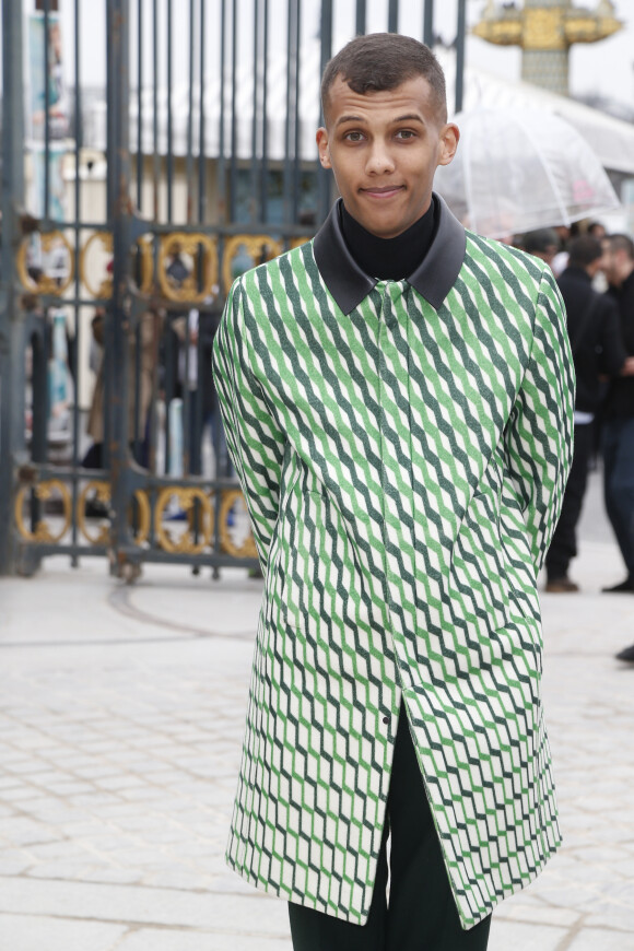 Stromae - Défilé de mode prêt-à-porter Automne Hiver 2015, 2016. Valentino dans les jardins des Tuileries à Paris. Le Mardi 10 Mars 2015.