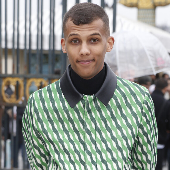 Stromae - Défilé de mode prêt-à-porter Automne Hiver 2015, 2016. Valentino dans les jardins des Tuileries à Paris. Le Mardi 10 Mars 2015.