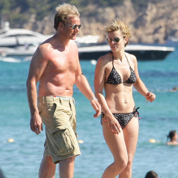 Gordon Ramsay et sa femme en vacances à Saint-Tropez, en 2008