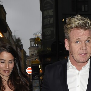 Exclusif - Gordon Ramsay et sa femme Tana Ramsay au restaurant J Sheeky fish à Covent garden à Londres, le 25 mai 2016