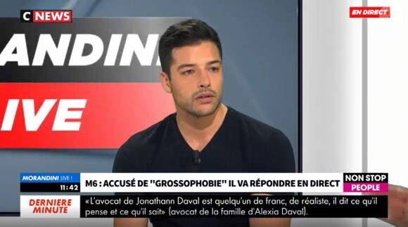 Benjamin Macé, ex-candidat de "Secret Story 11" (NT1), revient sur les accusations de grossophobie dont il est la cible sur CNEWS le 31 janvier 2018.