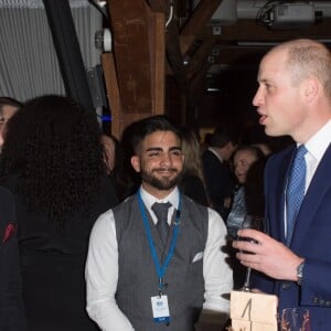 La duchesse Catherine de Cambridge, enceinte et en robe Erdem, et le prince William prenaient part le 31 janvier 2018 à un gala culturel en compagnie de la princesse Victoria et du prince Daniel de Suède à la galerie Fotografiska à Stockholm.