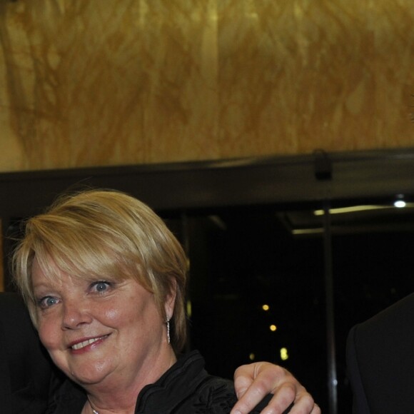 Claude François Junior, Isabelle Forêt et Marc François à Monaco le 10 mars 2012, pour l'avant-première du film Cloclo réalisé par Florent Emilio Siri.