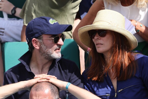 Bruno Solo et sa femme Véronique dans les tribunes lors des internationaux de France de Roland Garros à Paris, le 31 mai 2017. © - Dominique Jacovides - Cyril Moreau/ Bestimage