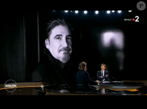 Serge Lama invité de Laurent Delahousse pour "20h30 le dimanche", sur France 2 le 4 février 2018.