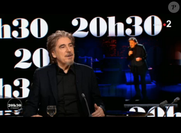 Serge Lama invité de Laurent Delahousse pour "20h30 le dimanche", sur France 2 le 4 février 2018.