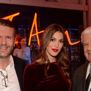 Tamim El Mili (Directeur général L'Oréal Luxe France), Iris Mittenaere (Miss France et Univers 2016) et Jean Bousquet (fondateur de Cacharel) lors de la soirée de lancement du nouveau parfum Cacharel "Yes I Am" à Paris, le 7 février 2018. © Rachid Bellack/Bestimage