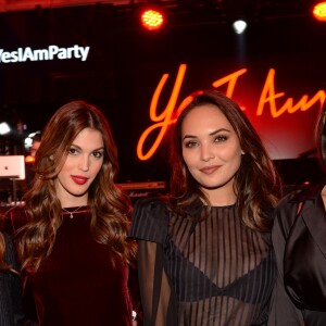 Rachel Legrain-Trapani (Miss France 2007), Iris Mittenaere (Miss France et Univers 2016), Valérie Bègue (Miss France 2008) et Malika Ménard (Miss France 2010) lors de la soirée de lancement du nouveau parfum Cacharel "Yes I Am" à Paris, le 7 février 2018. © Rachid Bellack/Bestimage