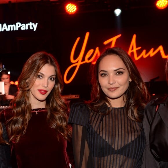 Rachel Legrain-Trapani (Miss France 2007), Iris Mittenaere (Miss France et Univers 2016), Valérie Bègue (Miss France 2008) et Malika Ménard (Miss France 2010) lors de la soirée de lancement du nouveau parfum Cacharel "Yes I Am" à Paris, le 7 février 2018. © Rachid Bellack/Bestimage