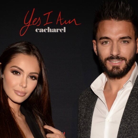 Nabilla Benattia et son compagnon Thomas Vergara lors de la soirée de lancement du nouveau parfum Cacharel "Yes I Am" à Paris, le 7 février 2018. © Rachid Bellack/Bestimage