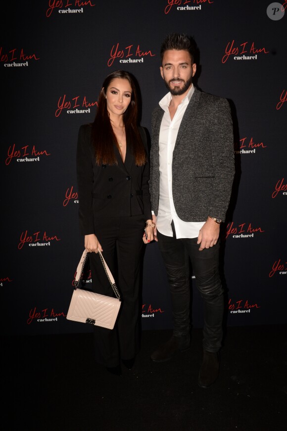 Nabilla Benattia et son compagnon Thomas Vergara lors de la soirée de lancement du nouveau parfum Cacharel "Yes I Am" à Paris, le 7 février 2018. © Rachid Bellack/Bestimage