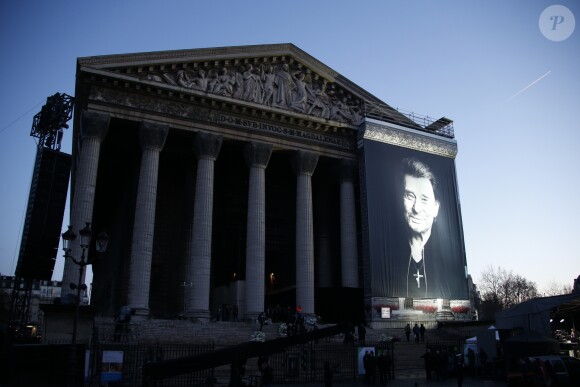 Obsèques de Johnny Hallyday en l'église La Madeleine à Paris, le 9 décembre 2017. © Christophe Aubert/Bestimage