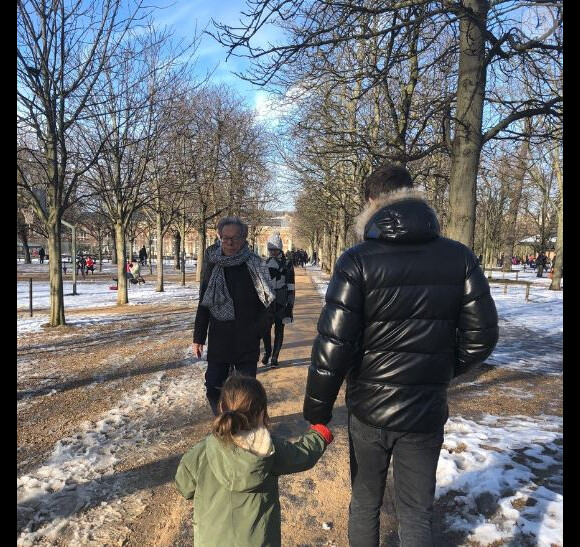 Le mari de Marc-Olivier Fogiel et sa fille Lily - Twitter, 10 février 2018