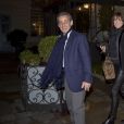 Carla Bruni quitte la salle de concert ou elle se produisait et rentre à son hôtel avec son mari Nicolas Sarkozy à Madrid le 10 janvier 2018.