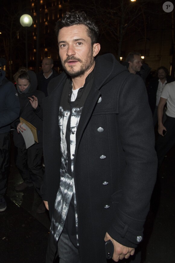 Exclusif - Orlando Bloom - Arrivée des people à l'After-party Balmain lors de la fashion week à Paris, le 20 janvier 2018. © Pierre Perusseau/Bestimage