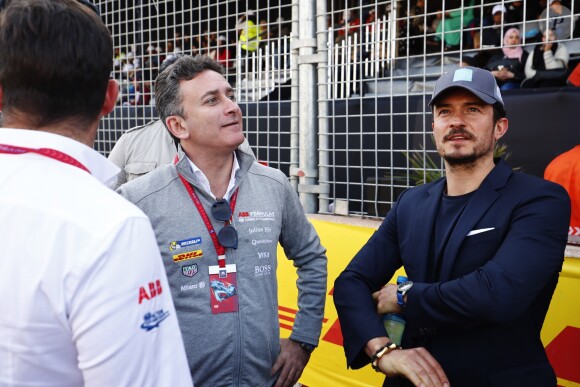 Orlando Bloom et Alejandro Agag au FIA Formula E Marrakech E-Grand Prix le 13 janvier 2018